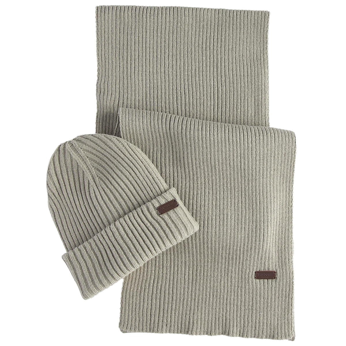 Barbour Crimdon Beanie & Scarf Gift Set - Grey