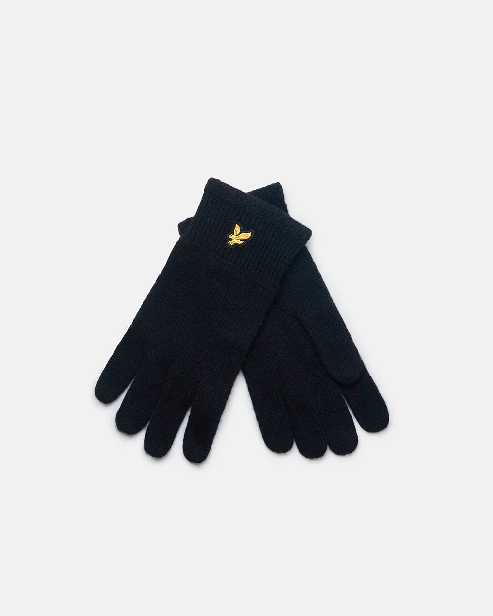 Lyle & Scott Racked rib gloves - True Black