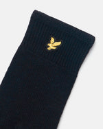 Lyle & Scott Racked rib gloves - True Black