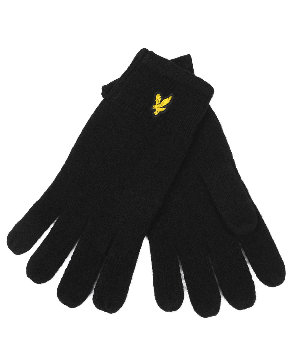 Lyle & Scott Racked rib gloves - True Black