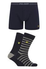 Lyle & Scott Humphrey Underwear & Socks Gift Set 3 Pack - Peacoat (navy) / stripe