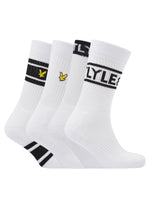 Lyle & Scott Weston Sports Socks 4 Pack - Bright White