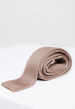 MARC DARCY Knitted Tie - Light Oak