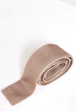 MARC DARCY Knitted Tie - Light Oak