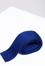 MARC DARCY Knitted Tie - Royal Blue