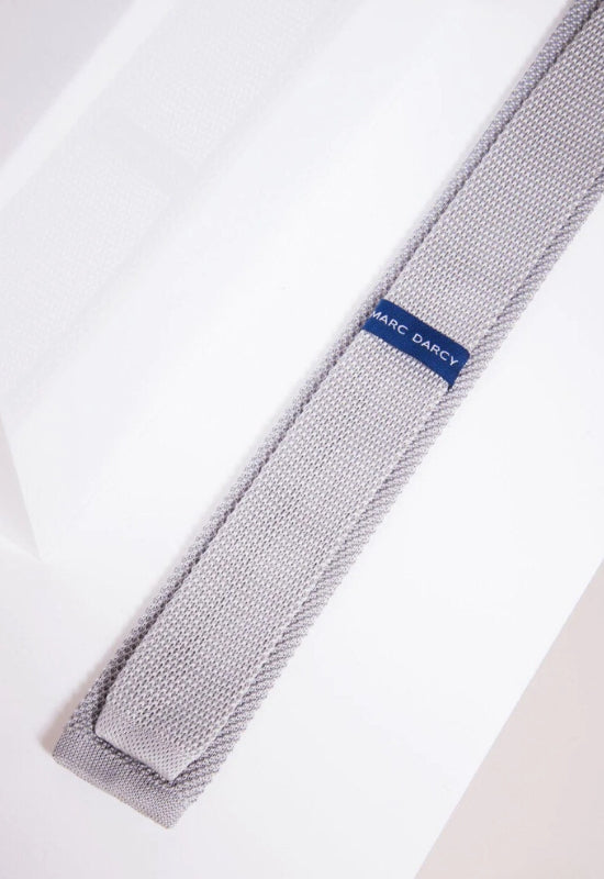 MARC DARCY Knitted Tie - Silver