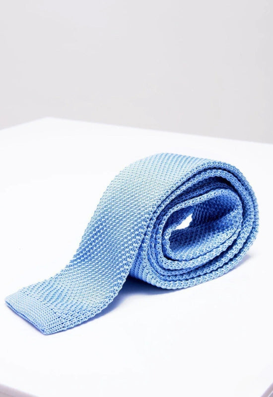 MARC DARCY Knitted Tie - Sky Blue