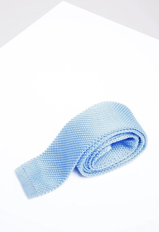 MARC DARCY Knitted Tie - Sky Blue