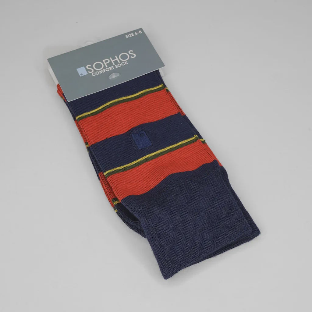 Sophos Country Stripe BambooSock - Navy/Red/Green/Yellow