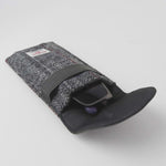 Sophos Harris Tweed Fold Over Glasses Case - Grey