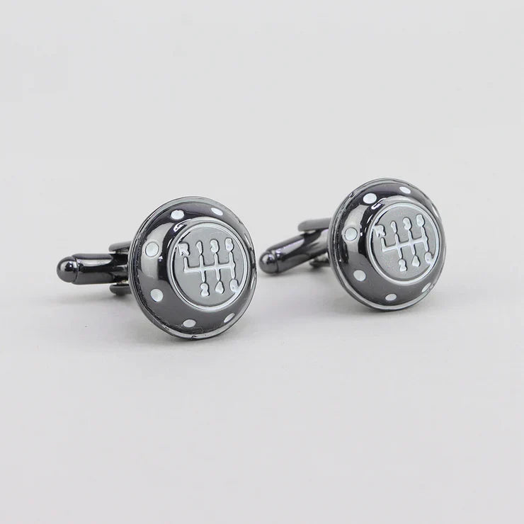 Sophos Gear Knob Cufflinks - Gunmetal